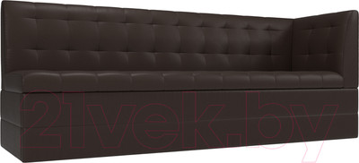 Скамья кухонная мягкая Лига Диванов Бриз 209 / 100388 правый (экокожа, коричневый)