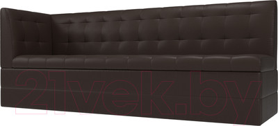 Скамья кухонная мягкая Лига Диванов Бриз 209 / 100388 левый (экокожа, коричневый)
