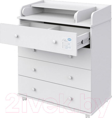 Комод пеленальный Атон Орион 804 Oliver ЛДСП (белый)