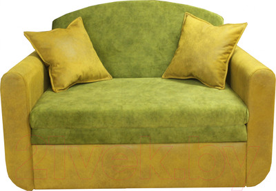 Диван Уладар Мини-4 (велюр салатовый/горчичный)
