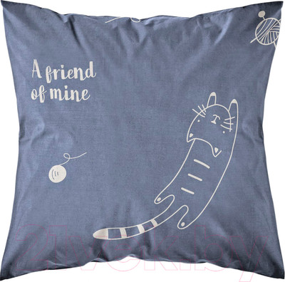 Наволочка Samsara Коты на синем фоне 7070Н-6