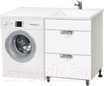 Тумба под умывальник Vako Ника Cosmos 120 R / 17526 (2 ящика)