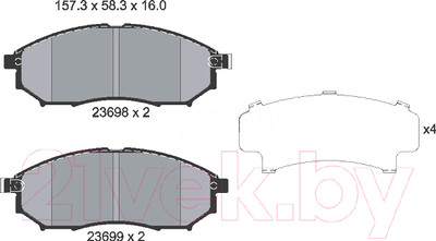 Тормозные колодки Textar 2369801