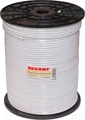 Кабель Rexant RG-6U+CU / 01-2233 (305м, белый)