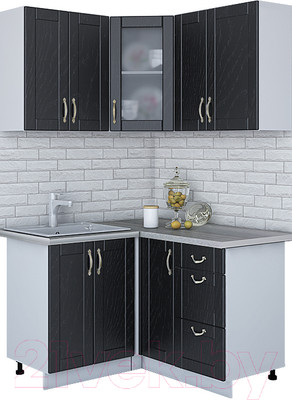 Кухонный гарнитур Интерлиния Мила Крафт 1.2x1.3 (дуб английский)