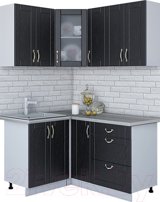 Кухонный гарнитур Интерлиния Мила Крафт 1.2x1.5 (дуб английский)