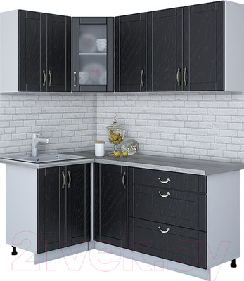 Кухонный гарнитур Интерлиния Мила Крафт 1.2x1.8 (дуб английский)