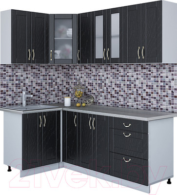 Кухонный гарнитур Interline Мила Крафт 1.2x2.1 (дуб английский)