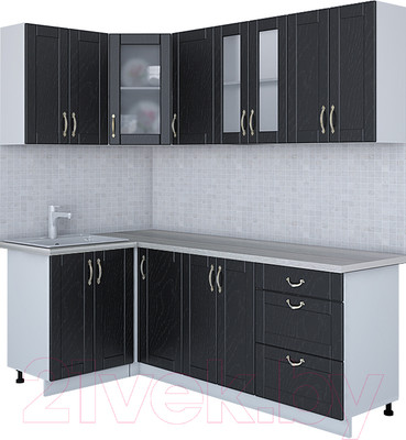 Кухонный гарнитур Interline Мила Крафт 1.2x2.2 (дуб английский)