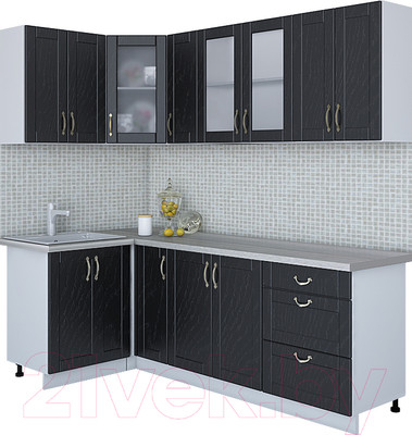 Кухонный гарнитур Interline Мила Крафт 1.2x2.3 (дуб английский)