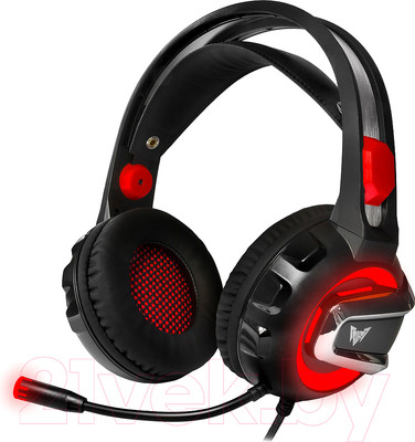 Наушники-гарнитура Crown CMGH-3100 (черный/красный)