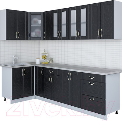 Кухонный гарнитур Interline Мила Крафт 1.2x2.7 (дуб английский)