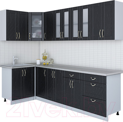 Кухонный гарнитур Interline Мила Крафт 1.2x2.8 (дуб английский)