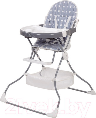 Стульчик для кормления Polini Kids 252 Звезды (серый/белый)