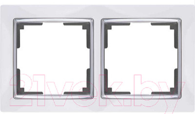 Рамка для выключателей и розеток Werkel WL03-Frame-02 / a028881 (белый)