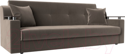 Диван Лига Диванов Сенатор / 100622 (велюр MR, коричневый)