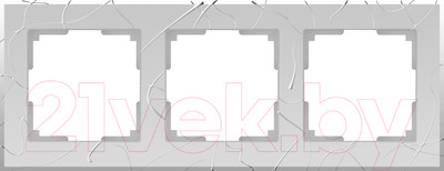 Рамка для выключателей и розеток Werkel WL06-Frame-03 / a029818 (серебряный)
