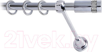 Карниз для штор Lm Decor Имидж 116 1р гладкий (хром, 2.8м)