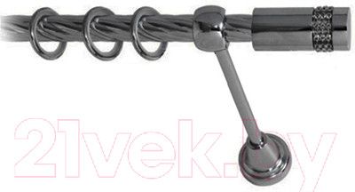 Карниз для штор Lm Decor Имидж 116 1р витой (антрацит, 3м)