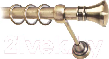 Карниз для штор Lm Decor Люксор 101 1р гладкий 25мм (антик, 2м)