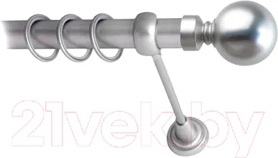 Карниз для штор Lm Decor Шар большой 059 1р гладкий 25мм (сатин, 1.6м)