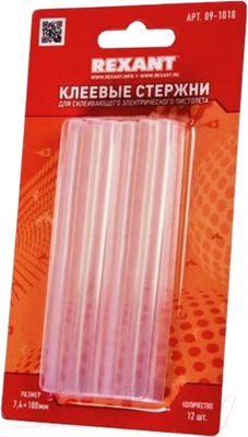 Клеевые стержни Rexant 09-1010 (12шт, прозрачный)