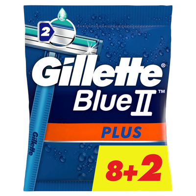 Набор бритвенных станков Gillette Blue II Plus одноразовые (10шт)