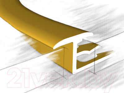 Профиль декоративный КТМ-2000 314-02 Т-образный М 2.7м (золото)
