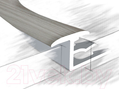 Профиль декоративный КТМ-2000 314-618 Т-образный М 2.7м (дуб снежный)