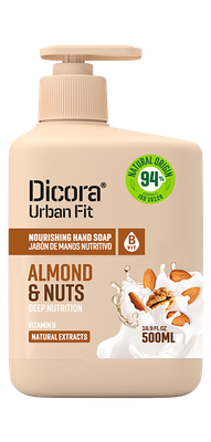 Мыло жидкое Dicora Almonds & Nuts с витамином В (500мл)
