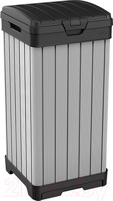 Контейнер для мусора Keter Rockford Bin 125L / 236996 (черный/серый)