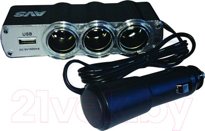 Разветвитель в прикуриватель AVS CS314U / 43267