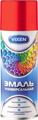 Эмаль автомобильная Vixen RAL 3020 / VX-13020 (520мл, красный)