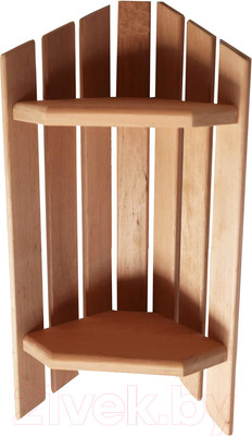 Полка для бани СаунаОпт Угловая МП-55