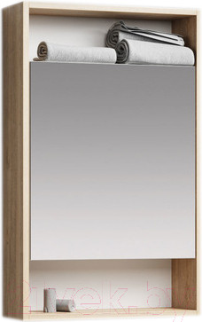 Шкаф с зеркалом для ванной Aqwella Сити 50 / SIT0405DB
