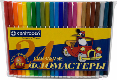 Фломастеры Centropen Пингвины / 7790 2486 (24шт)