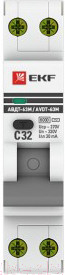 Дифференциальный автомат EKF PROxima АВДТ-63М 25А/30мА / DA63M-25-30