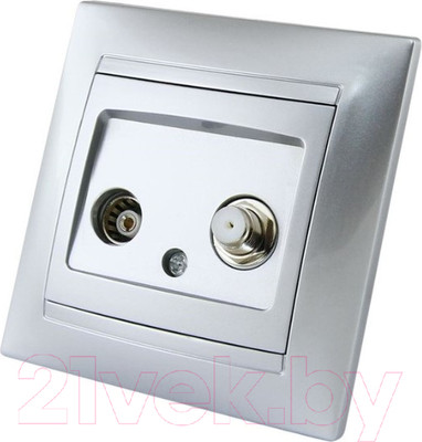 Розетка TDM Лама SQ1815-0220 (серебристый металлик)