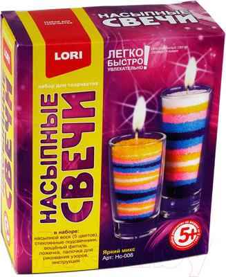 Набор для изготовления свечей Lori Насыпные свечи. Яркий микс / Нс-006