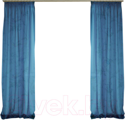 Комплект гардин Delfa СТШ/Д-050 Voile/8816 (200x270, синий)