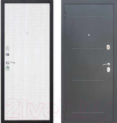 Входная дверь Гарда Муар 10мм Белый ясень (86x205, левая)