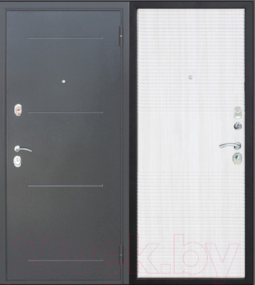 Входная дверь Гарда Муар 10мм Белый ясень (86x205, правая)