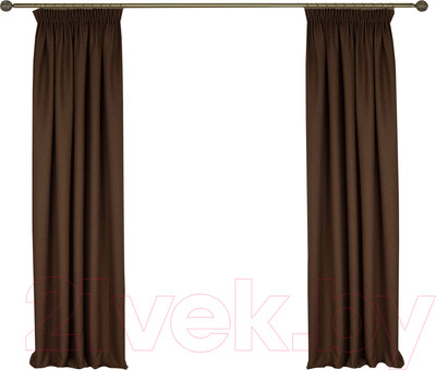 Комплект штор Delfa СШД-050 Naturel Blackout (160x270, шоколадный, А85822)