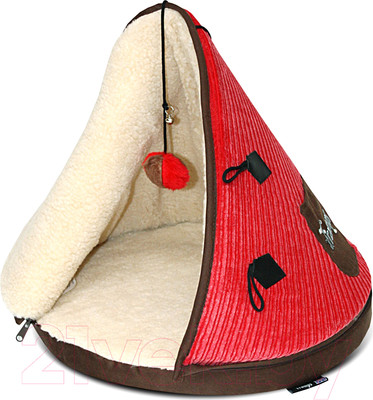 Домик для животных Tramps Юрта / 667626/RD (красный)