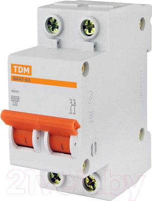 Выключатель автоматический TDM ВА 47-63 2Р 16А (C) 4.5кА / SQ0218-0011