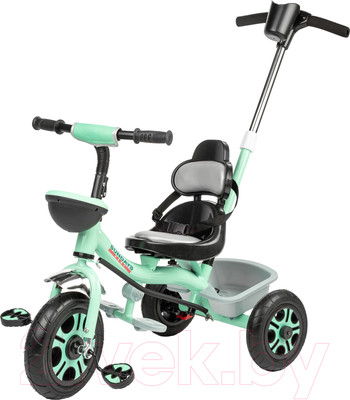 Трехколесный велосипед с ручкой Sundays SJ-9632 (бирюзовый)
