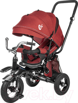 Трехколесный велосипед с ручкой Sundays SJ-BT-16 (бордовый)