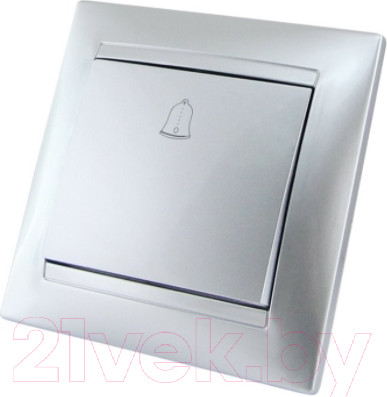 Кнопка звонка TDM Лама SQ1815-0208 (серебристый металлик)