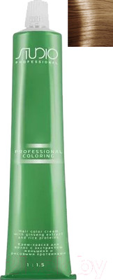 Крем-краска для волос Kapous Studio Professional с женьшенем и рисовыми протеинами 7.31 (светлый табак)