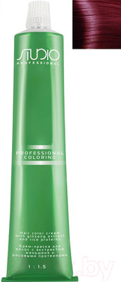 Крем-краска для волос Kapous Studio Professional с женьшенем и рисовыми протеинами 7.62 (красно-фиолетовый блонд)